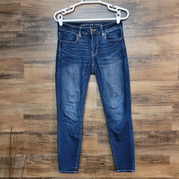 American Eagle Jeans 2 S Jegging Next Level Stretch Low Rise Dark Wash Denim - Picture 1 of 12